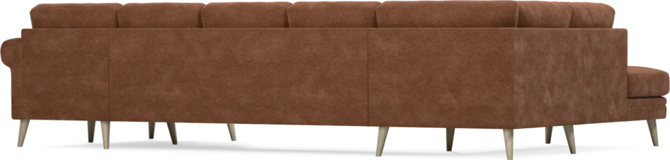 Eden - 3-sits soffa med divan vänster och schäslong höger - Orange