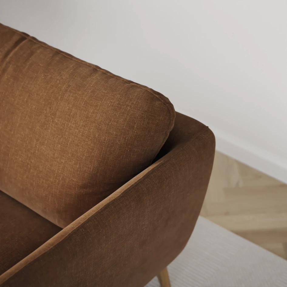 Madison Lux - 2-sits soffa med divan vänster och höger - Brun