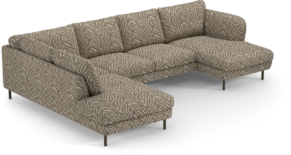 Madison Lux - 2-sits soffa med divan vänster och schäslong höger - Brun