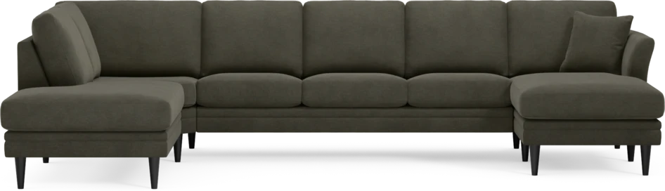 Eden - 3-sits soffa med divan vänster och schäslong höger - Grå