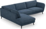 Madison - 3-sits soffa med divan vänster - Blå