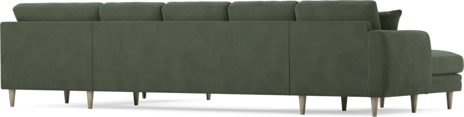 Eden - 3-sits soffa med schäslong vänster och divan höger - Grön