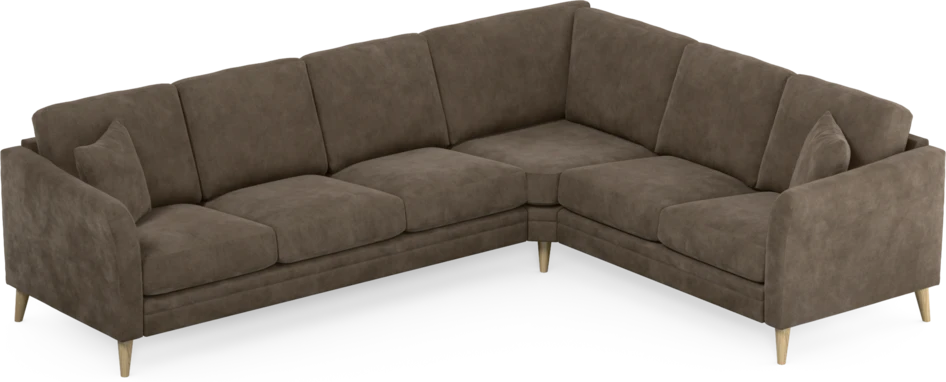 Eden - Hörnsoffa, 3+2-sits - Brun