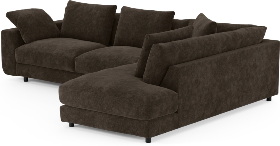 Amie - 3-sits med divan höger - Brun
