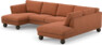 Madison Lux - 2-sits soffa med schäslong vänster och divan höger - Orange