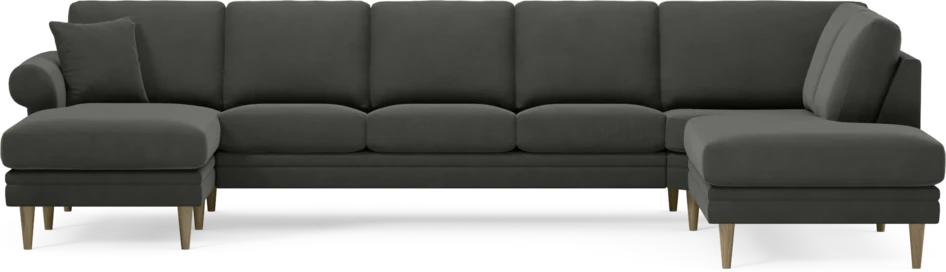 Eden - 3-sits soffa med schäslong vänster och divan höger - Grå