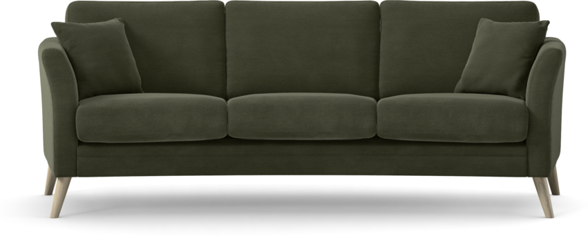 Eden - 3-sits soffa svängd - Grön