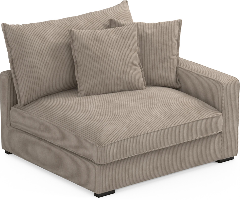Rossi - 1,5-sits med armstöd höger - Beige