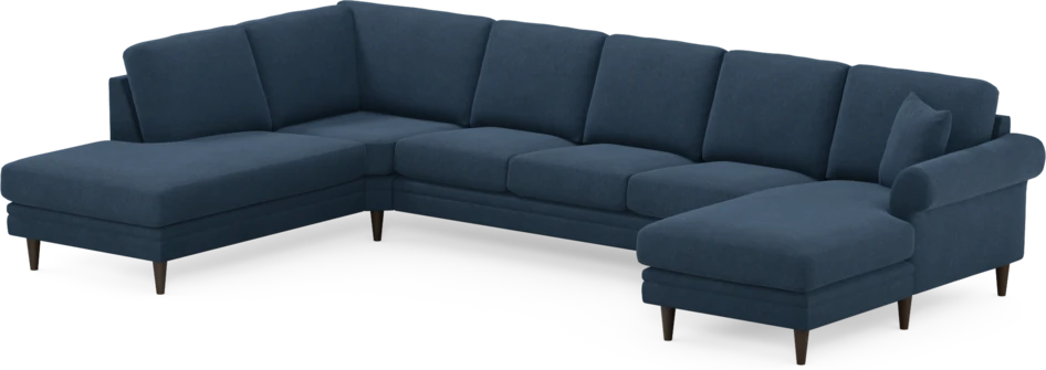 Eden - 3-sits soffa med divan vänster och schäslong höger - Blå