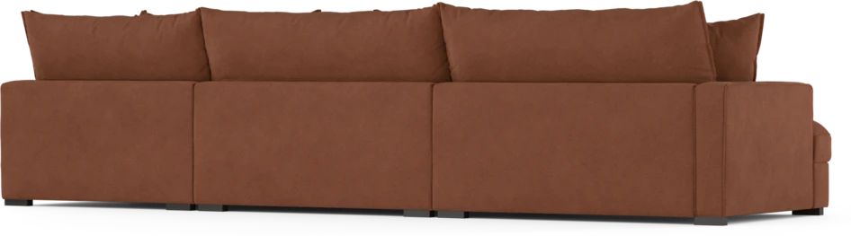 Rossi - 4-sits soffa med divan höger - Orange
