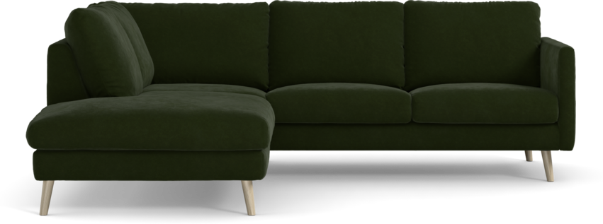 Madison Lux - 2-sits soffa med divan vänster - Grön