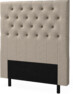 Delux Pikerad XL - Sänggavel, 90-210 cm - Beige