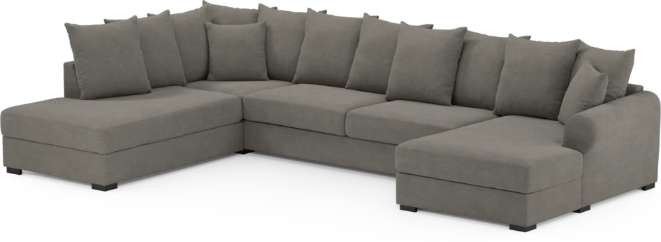 Town - 3-sits soffa med divan vänster och schäslong höger - Grå