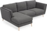 Madison Lux - 2-sits soffa med schäslong vänster - Grå