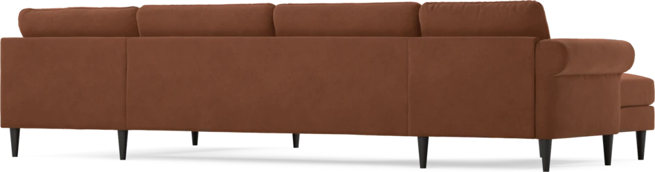 Bridge - 3-sits soffa med schäslong vänster och divan höger - Orange
