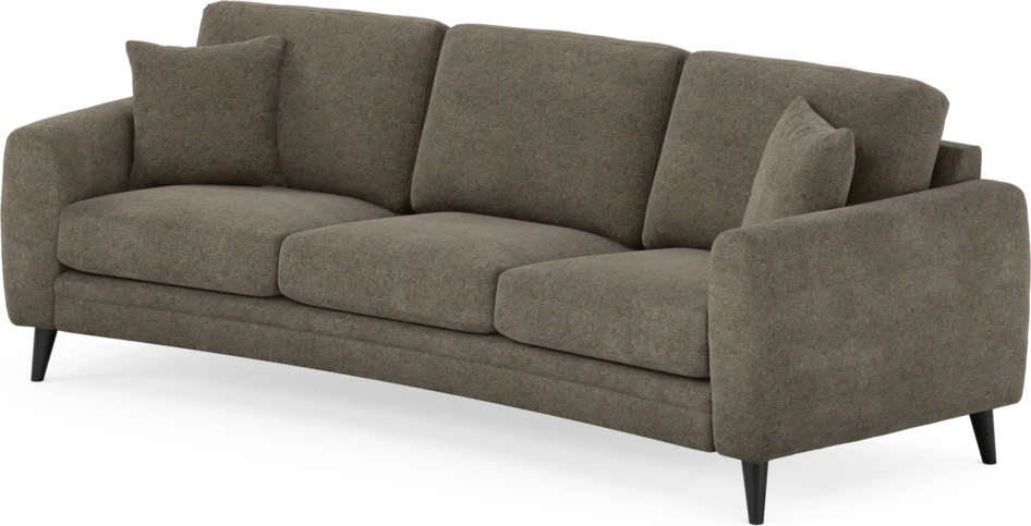 Eden - 3-sits soffa svängd - Brun
