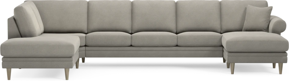 Eden - 3-sits soffa med divan vänster och schäslong höger - Grå