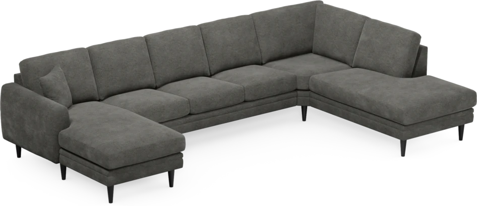 Eden - 3-sits soffa med schäslong vänster och divan höger - Grå
