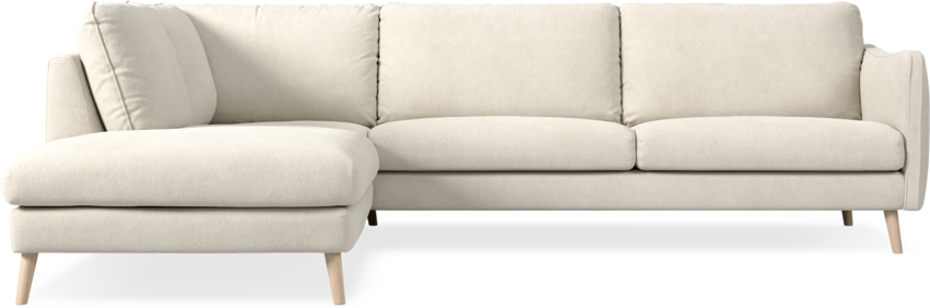 Madison Lux - 3-sits soffa med divan vänster - Vit