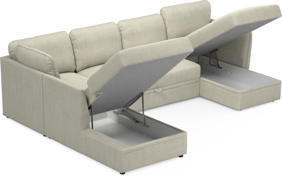 Öland - Bäddsoffa med divan vänster och schäslong höger - Beige