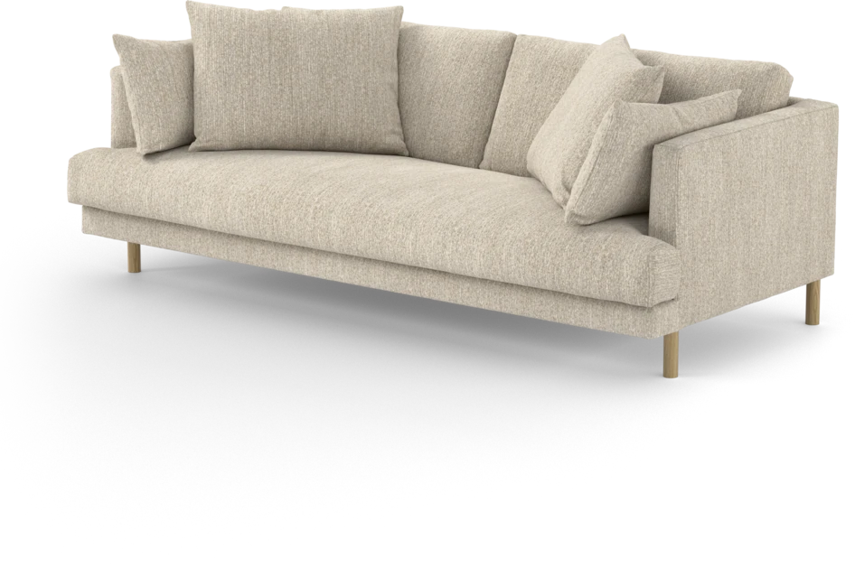 Harper - 3-sits soffa, hel dyna - Beige