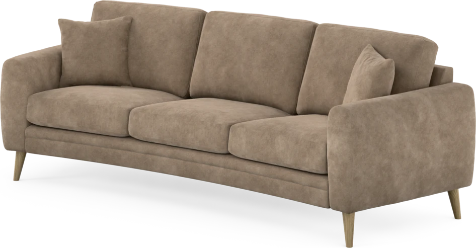 Eden - 3-sits soffa svängd - Beige