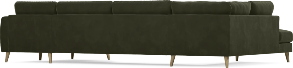 Bridge - 3-sits soffa med divan vänster och schäslong höger - Grön