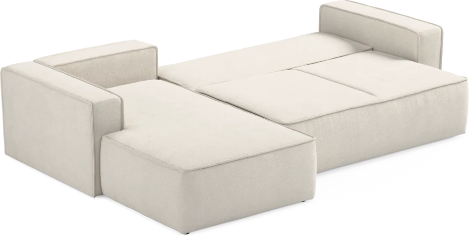 Ide - Bäddsoffa 3-sits med schäslong vänster - Vit