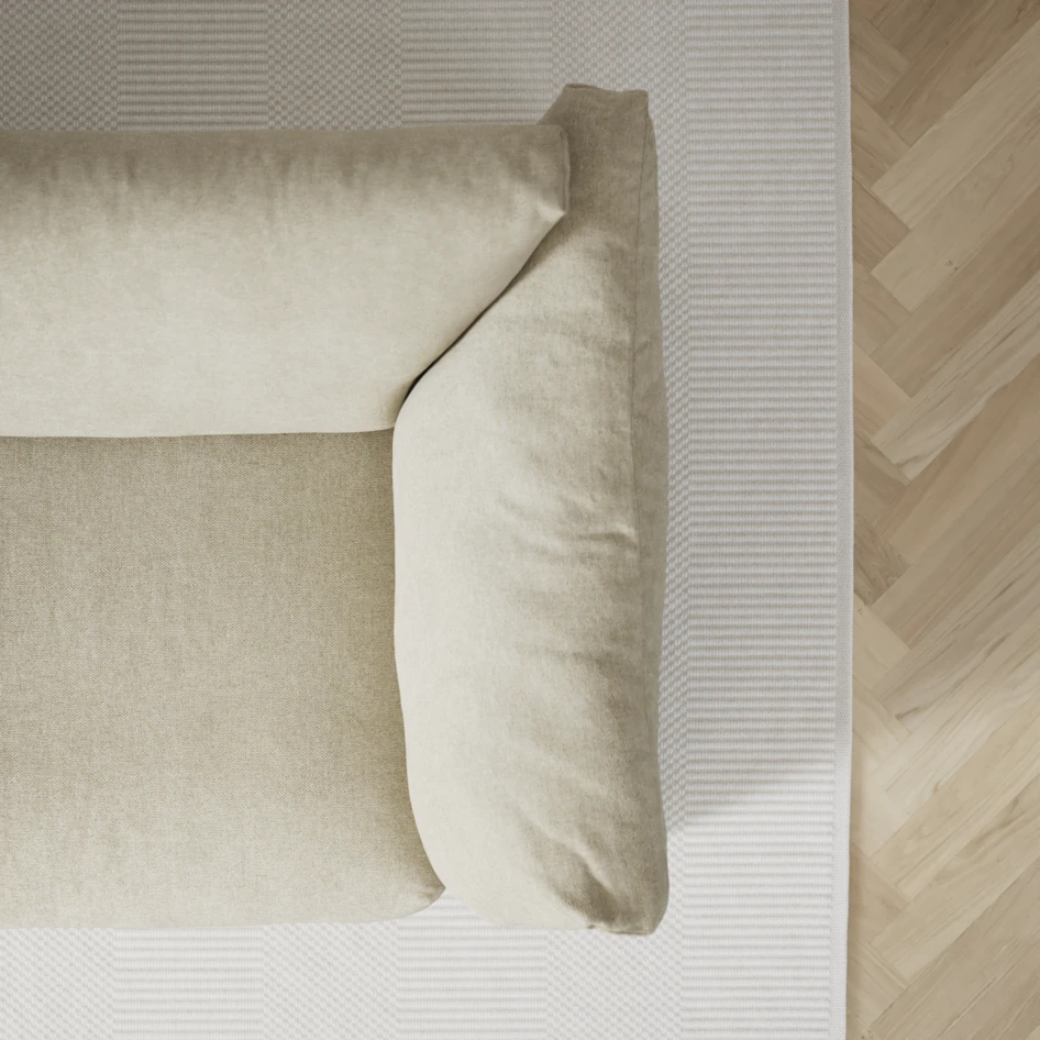 Cherrie - 2,5-sits soffa med kappa - Beige
