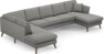 Eden - 3-sits soffa med divan vänster och schäslong höger - Grå