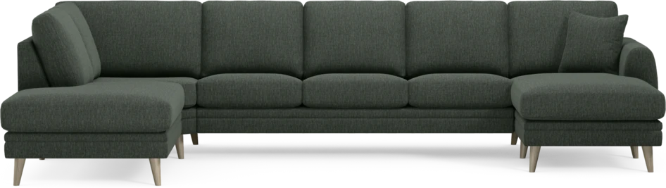 Eden - 3-sits soffa med divan vänster och schäslong höger - Grön