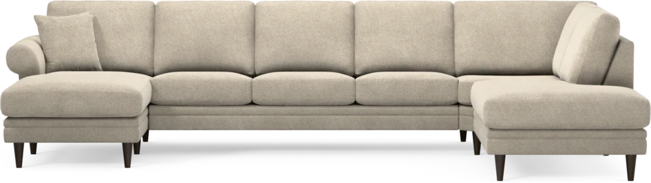 Eden - 3-sits soffa med schäslong vänster och divan höger - Beige