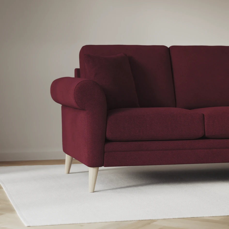 Eden - 3-sits soffa svängd - Röd