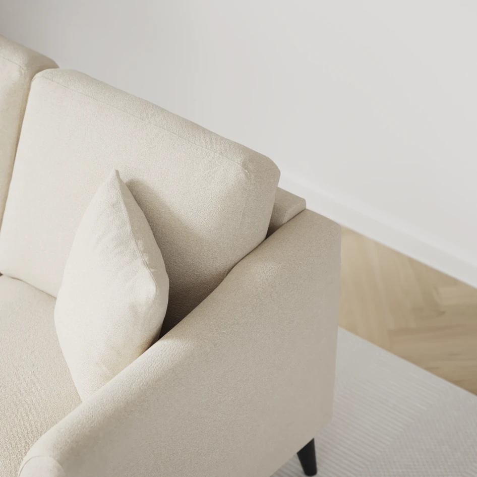 Eden - 3-sits soffa svängd - Beige