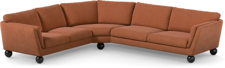 Madison Lux - Hörnsoffa 2+3-sits, hörn 2 - Orange