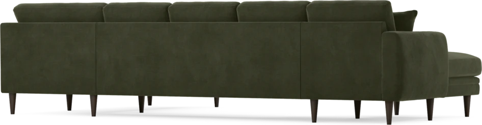 Eden - 3-sits soffa med schäslong vänster och divan höger - Grön
