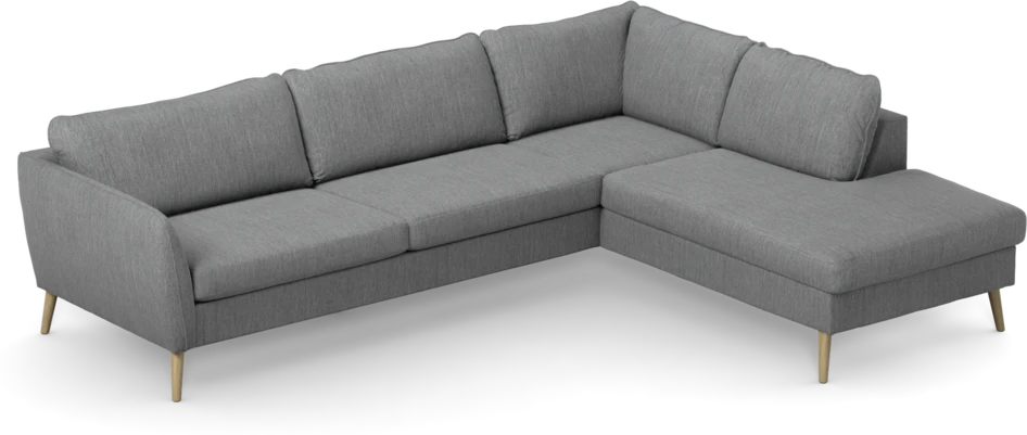 County - 2,5-sits soffa med divan höger - Grå