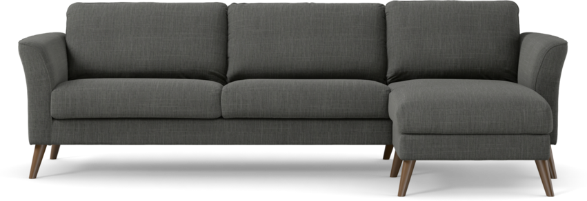 Bridge - 3-sits soffa med schäslong höger - Grå