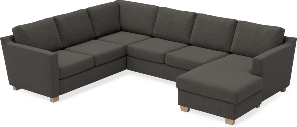 Friday - Hörnsoffa, 2+3-sits med schäslong höger - Grå