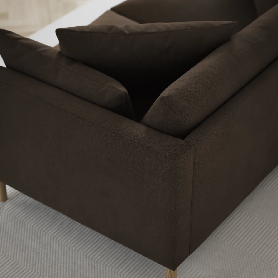 Harper - 3-sits soffa - Brun