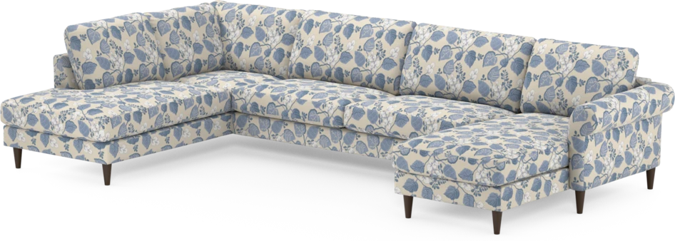 Bridge - 3-sits soffa med divan vänster och schäslong höger - Blå