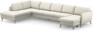 County - 4-sits soffa med divan vänster och schäslong höger - Vit