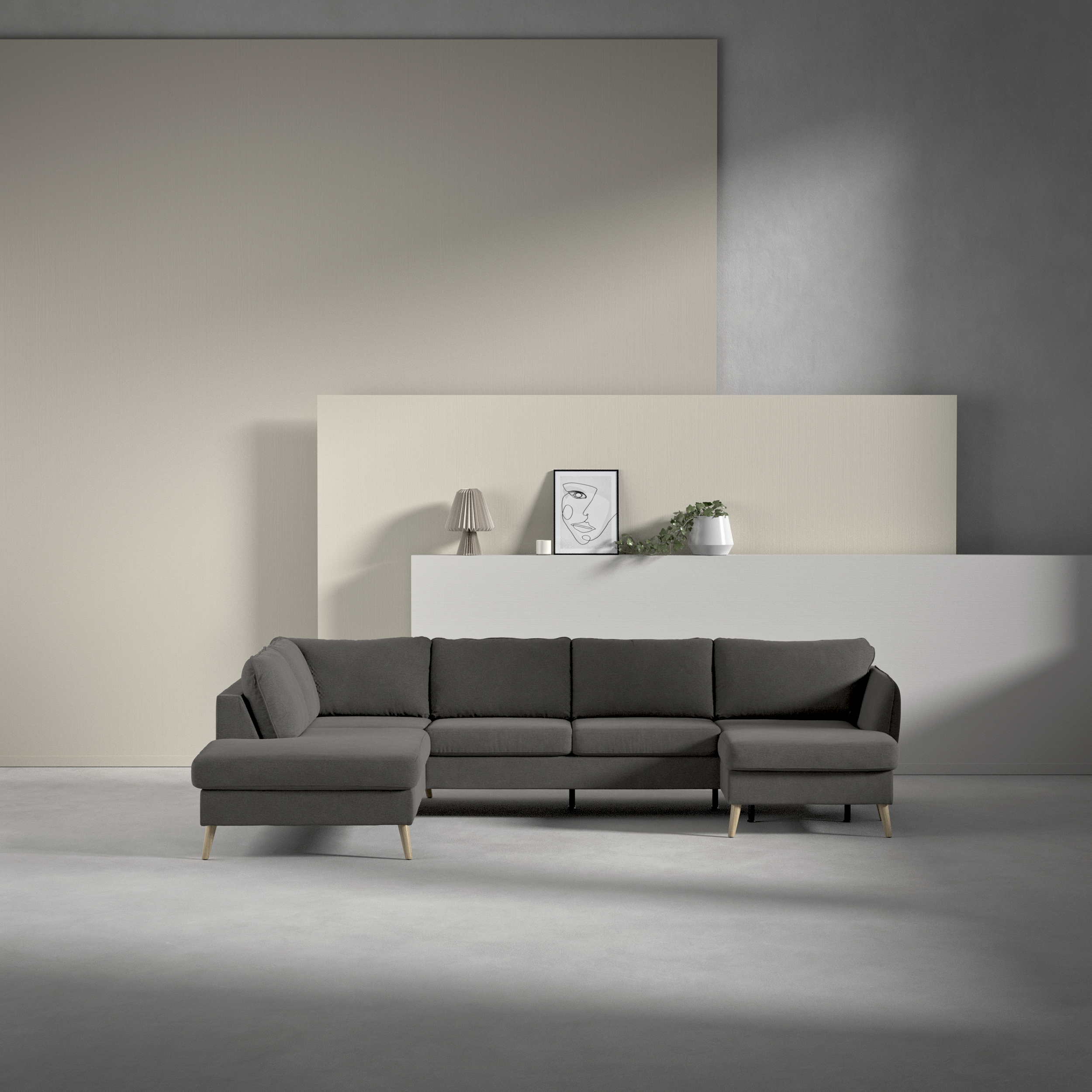 County - 3-sits soffa med divan vänster och schäslong höger - inspiration