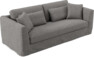 Willow - 3-sits soffa, hel dyna, med kappa - Grå
