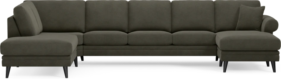 Eden - 3-sits soffa med divan vänster och schäslong höger - Grå