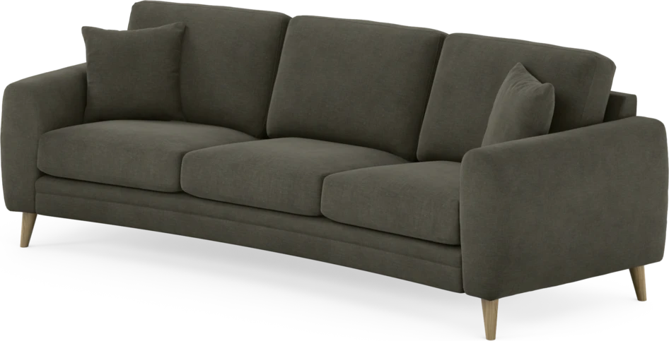 Eden - 3-sits soffa svängd - Grå
