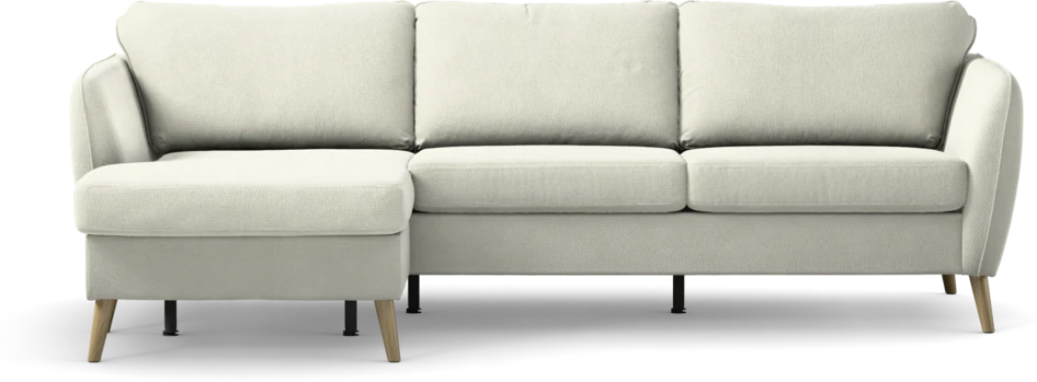 County - 3-sits soffa med flyttbar schäslong - Vit