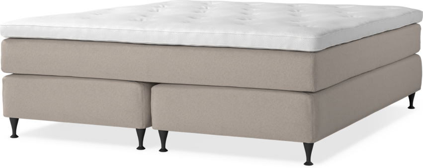 Delux Sense - Kontinentalsäng, dubbelsäng med bäddmadrass - Beige