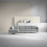 County - 3-sits soffa med divan vänster - Grå