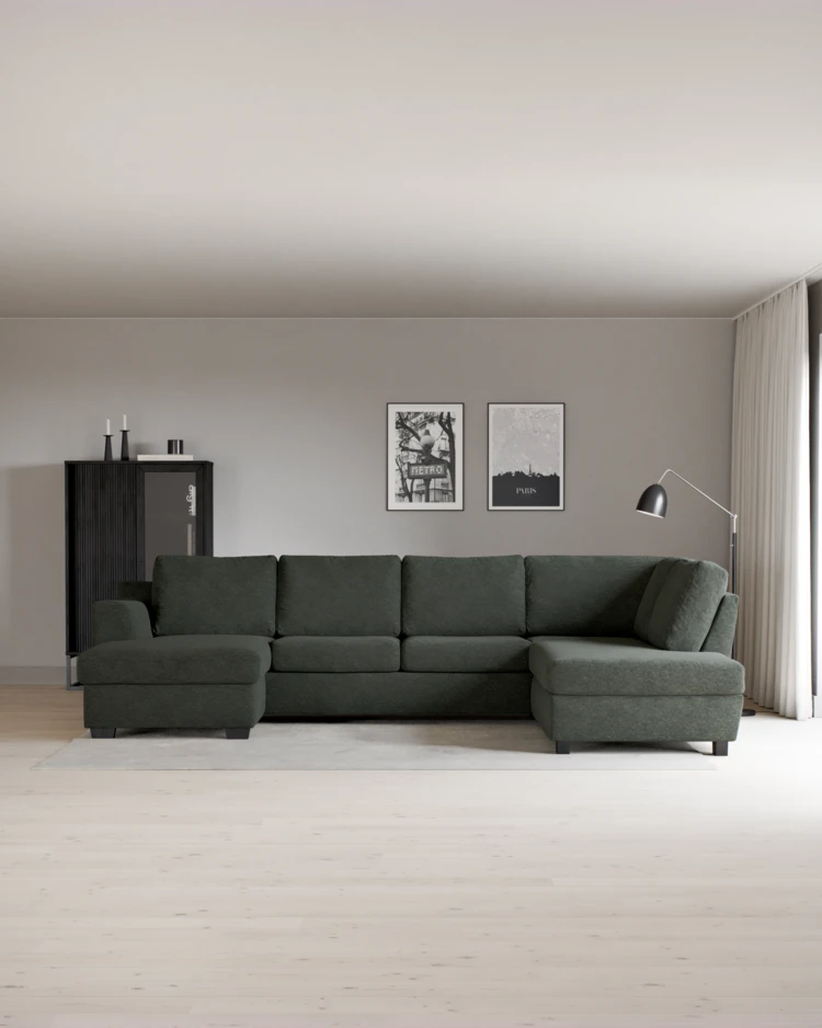 Friday - 3-sits soffa med schäslong vänster och divan höger - inspiration